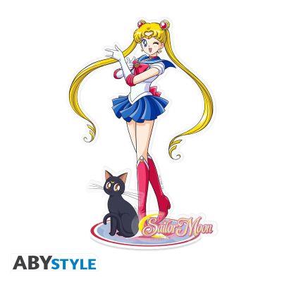 Sailor Moon Акрилна Фигурка - Сейлър Муун и Луна - Официален Лицензиран Продукт от ABYstyle
