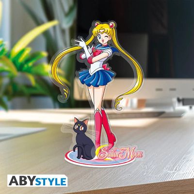 Sailor Moon Акрилна Фигурка - Сейлър Муун и Луна - Официален Лицензиран Продукт от ABYstyle
